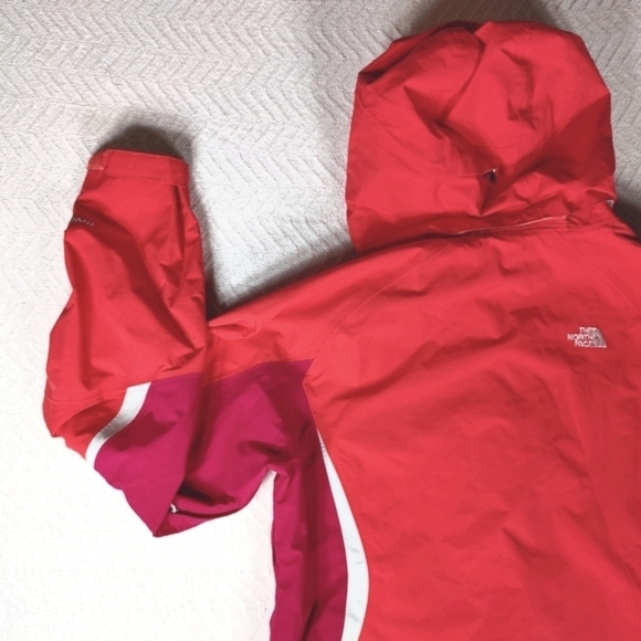 The North Face Boundary TriClimate Jacket Hood Outer Shell Women L Orange White - Picture 5 of 16